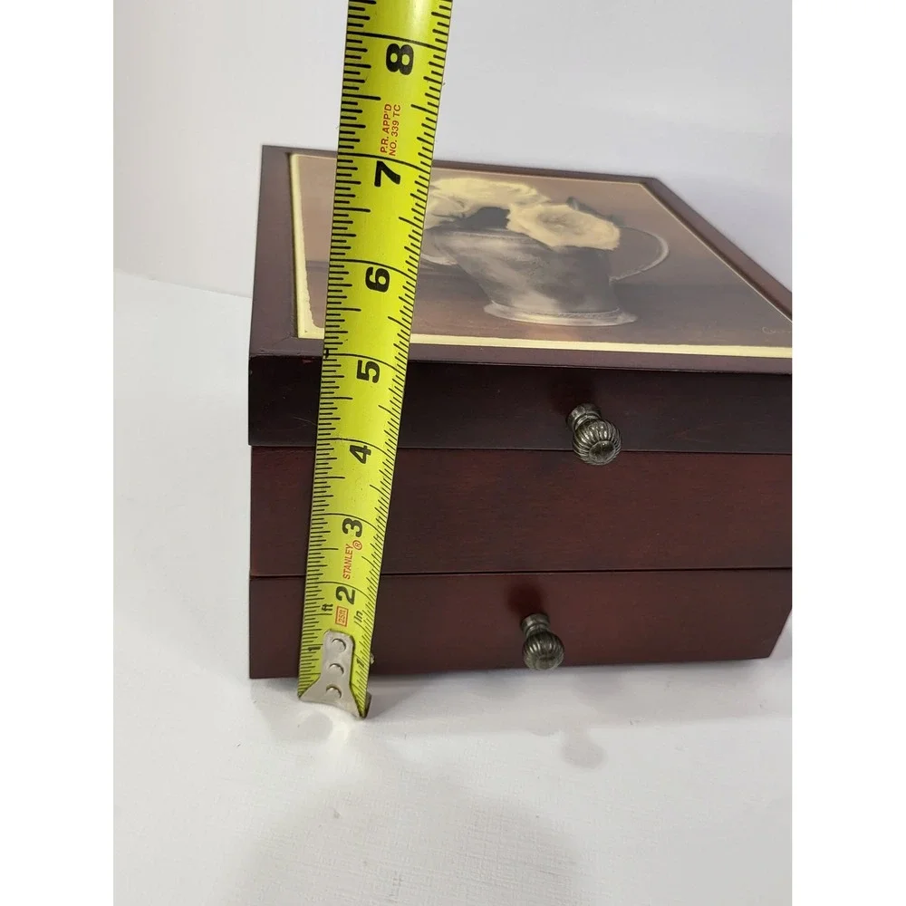 Vintage 2002 Tri Coastal Design Wood Jewelry Box Cristin Atria Cottagecore